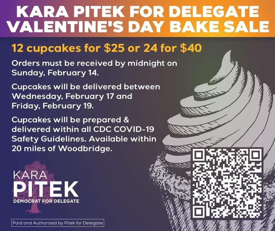 2021 Kara Pitek For Delegate Valentines Day Bake Sale