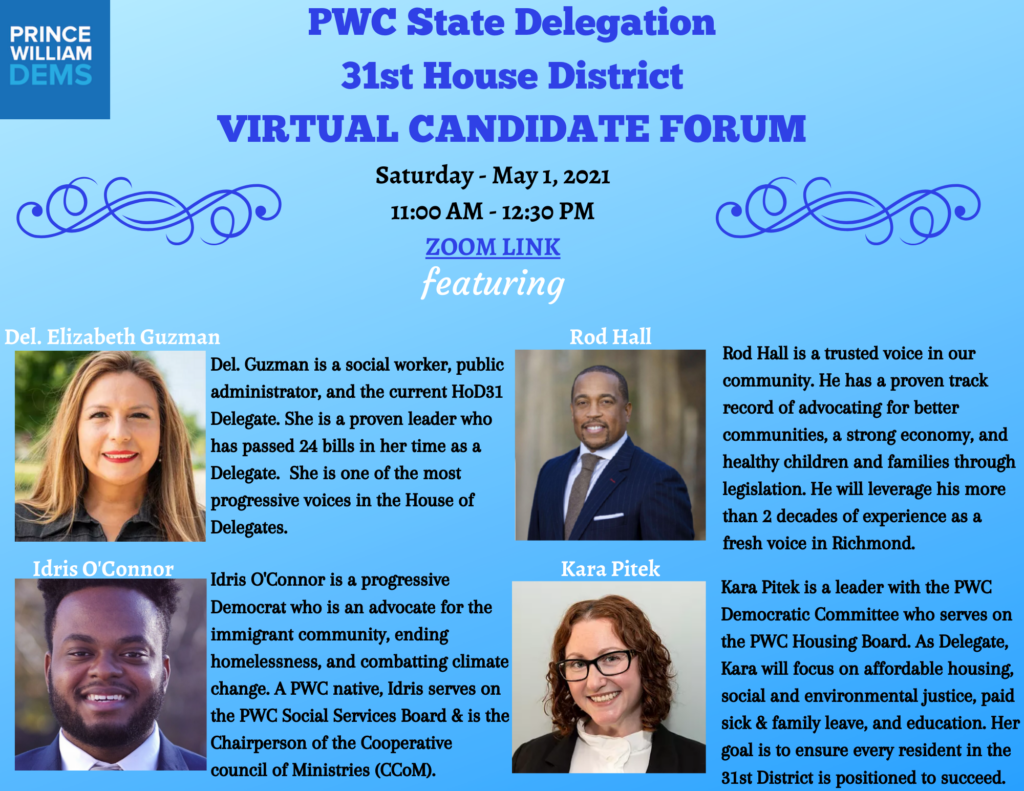 2021 PWC State Delegation Virtual Candidate Forum HOD31