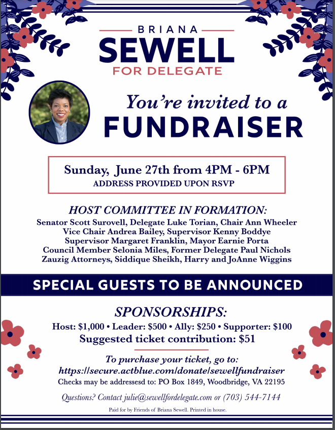 Briana Sewell For Delegate Fundraiser