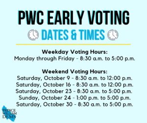 Prince William County Voting Dates and Times