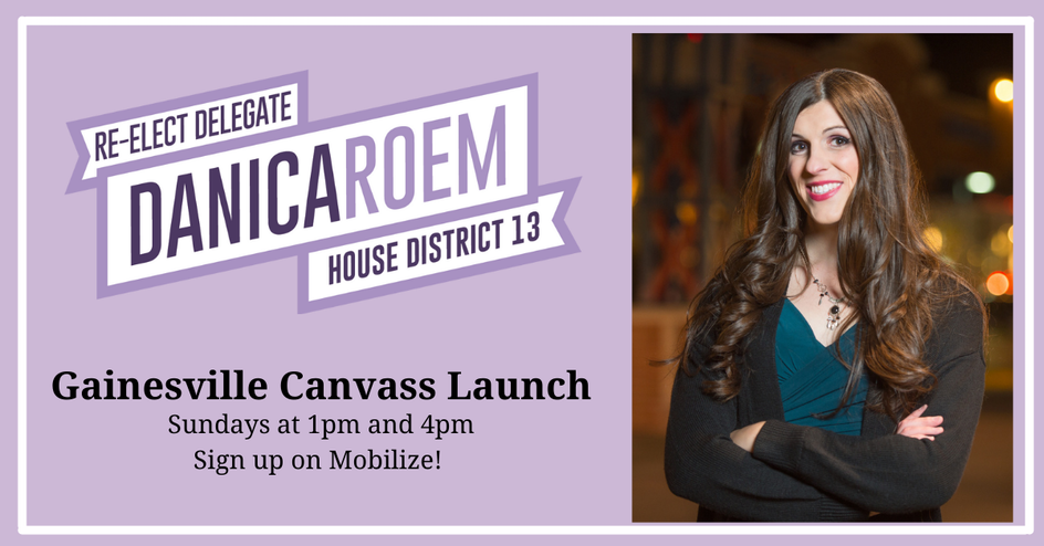 Canvass for Danica Roem for Delegate in Gainesville