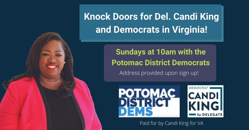 Canvass Launch with the Potomac Dems Team King!
