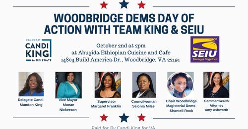 Woodbridge Dems Day of Action with Team King and Seiu