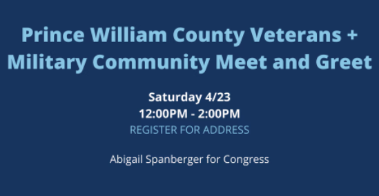 Prince William County Military Community Meet and Greet with Congresswoman Abigail Spanberger