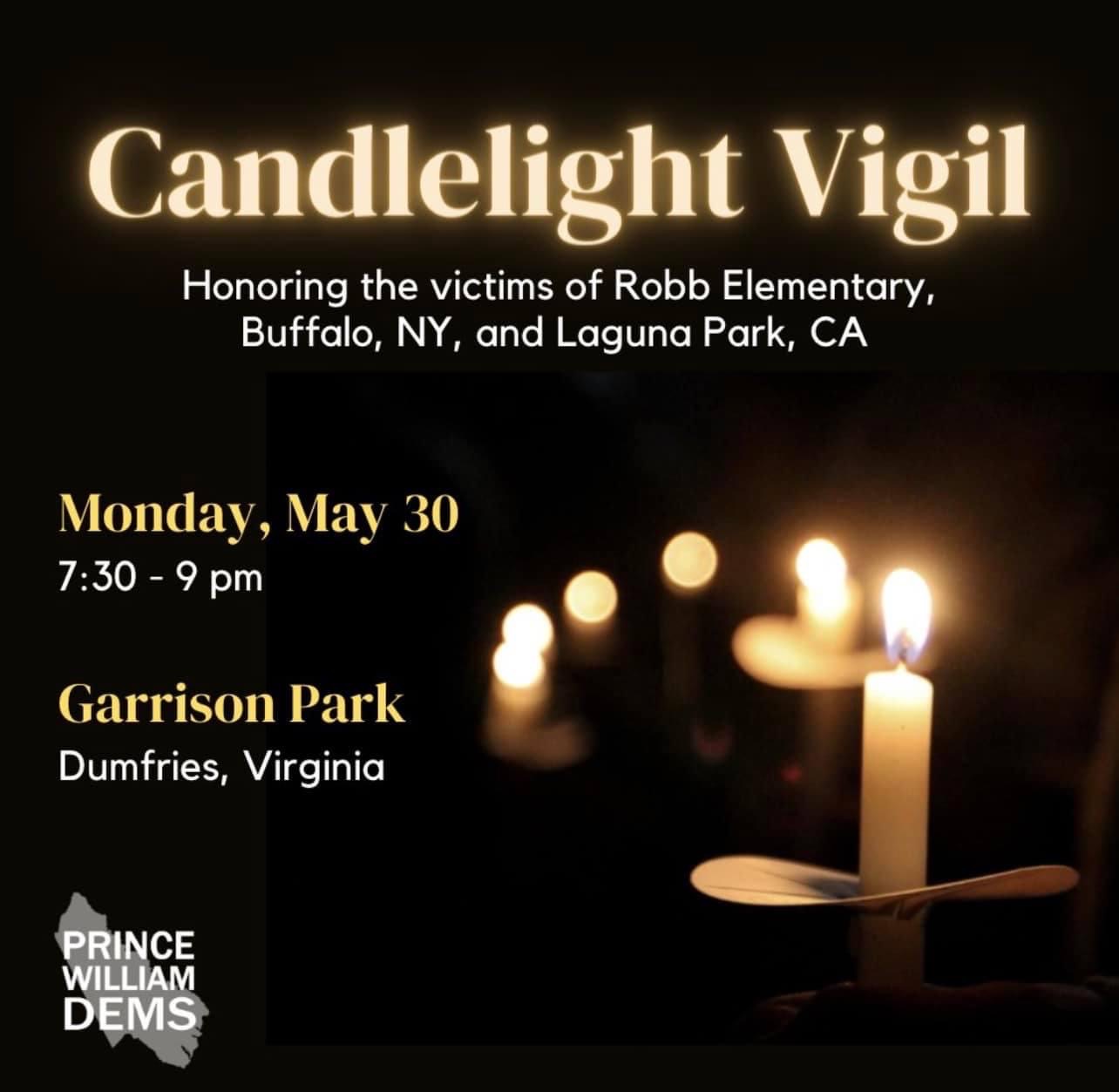 Prince William County Democrats Candle Vigil Dumfries Va