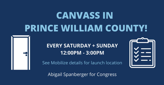 Canvass with Team Spanberger in Prince William County