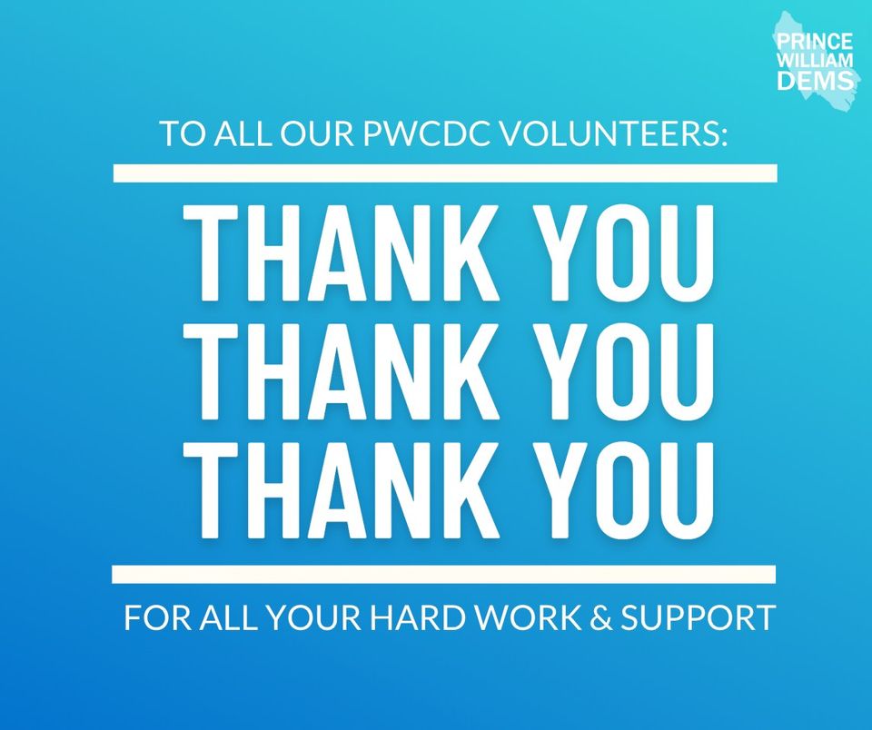PWCDC Volunteers Thank You