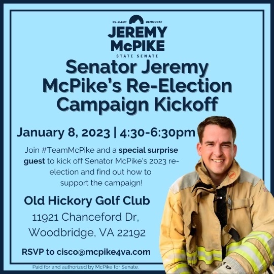 State Senator Jeremy McPike Re-Election Campaign Kickoff
