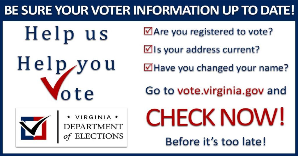 2023 Be Sure Your Voter Information Up To Date