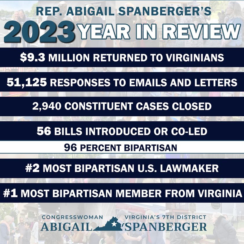2023 Rep Abigail Spanberger Year in Review