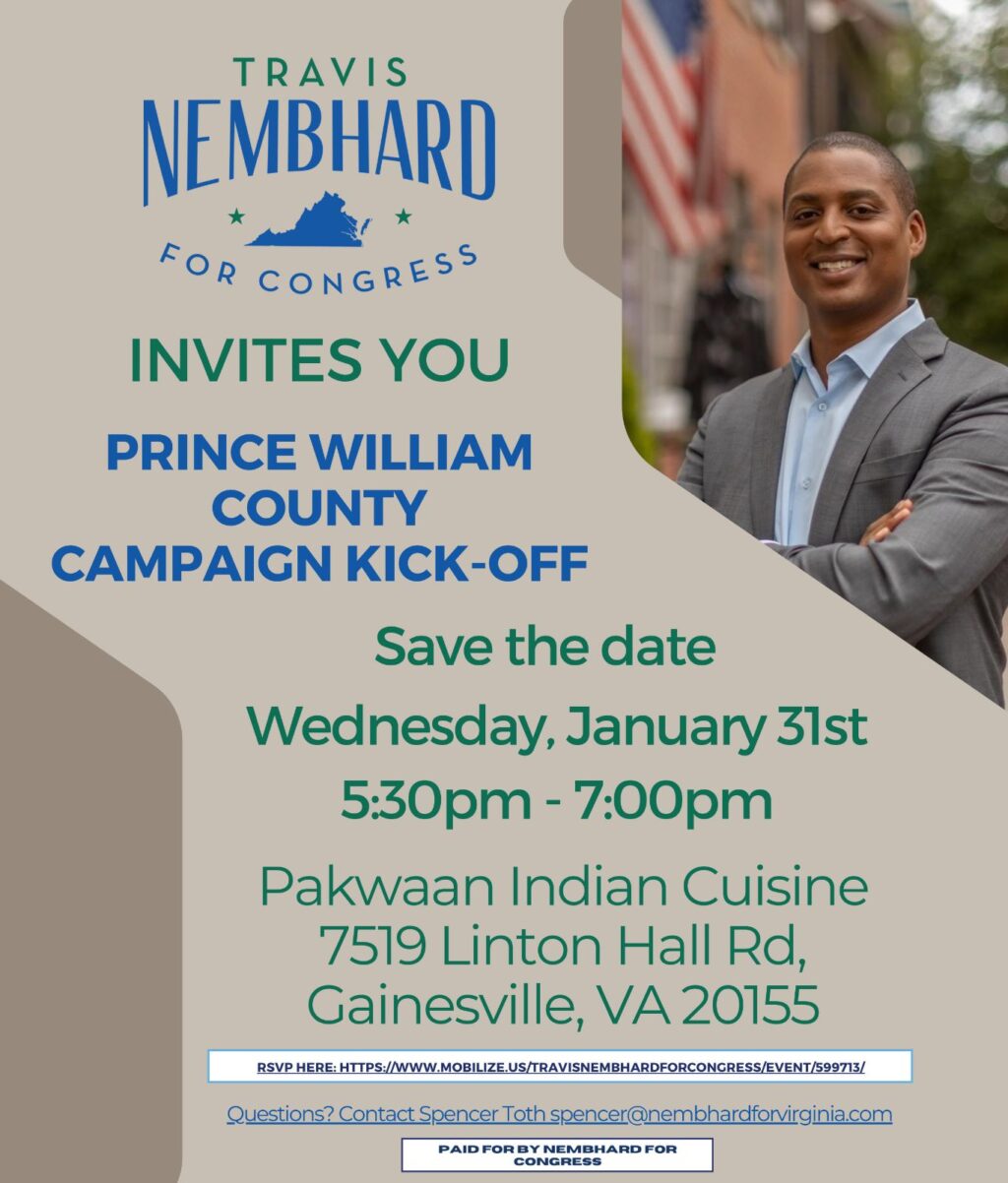 Travis Nembhard Prince William County Campaign Kick-Off
