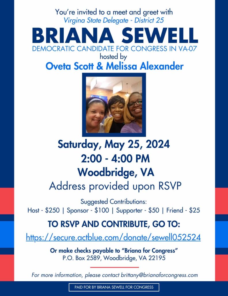 2024 Briana Sewell for Congress Hosted by Oveta Scott
