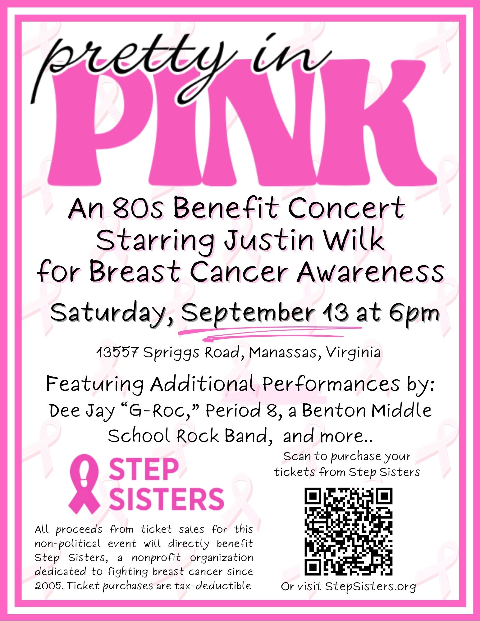 Pretty in Pink 80s Benefit Concert Starring Justin Wilk