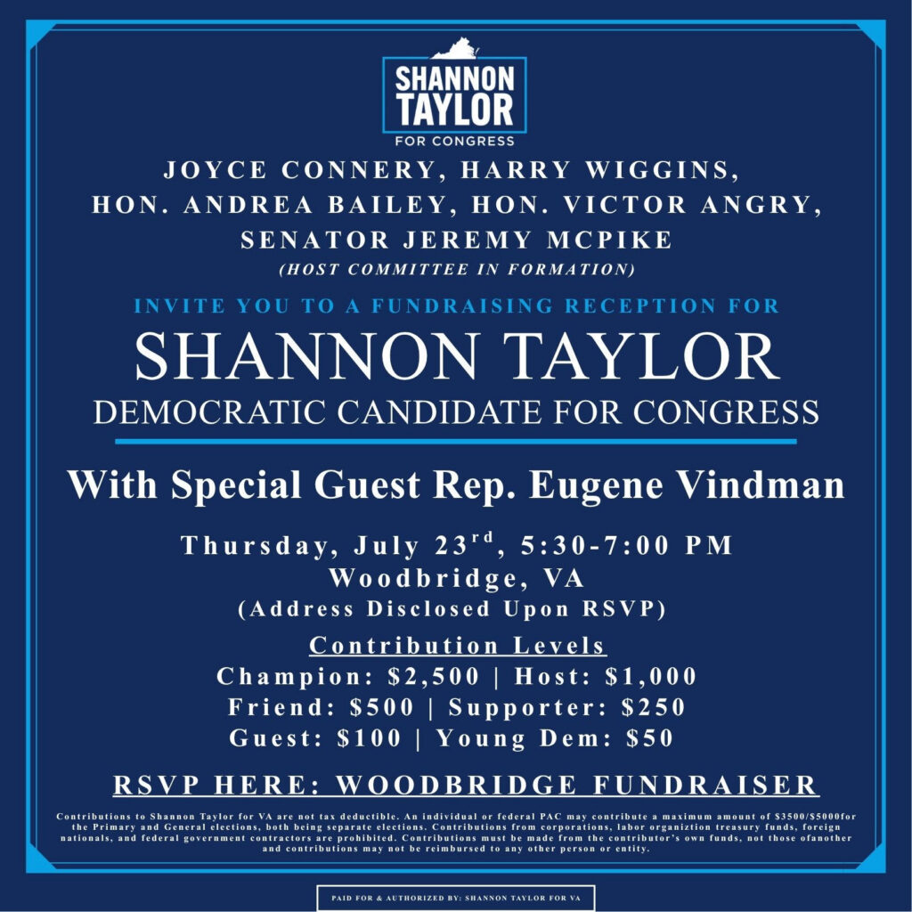 2026 Join us in support of Shannon Taylor for VA