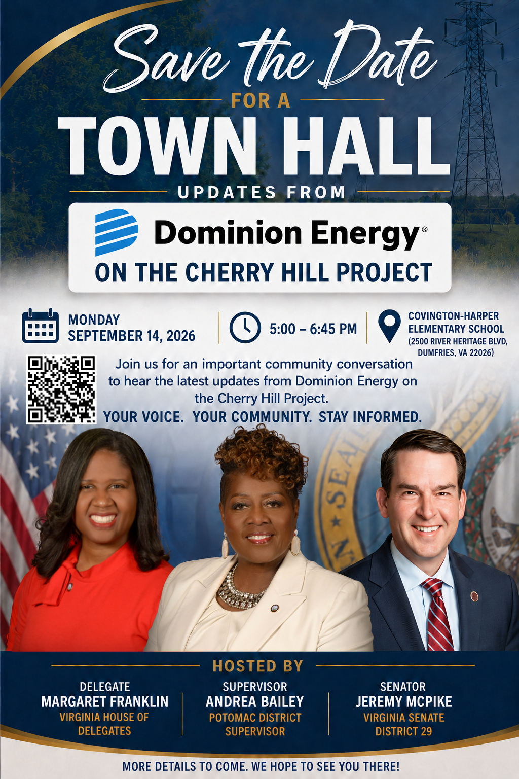 Town Hall Updates From Dominion Energy on The Cherry Hill Project